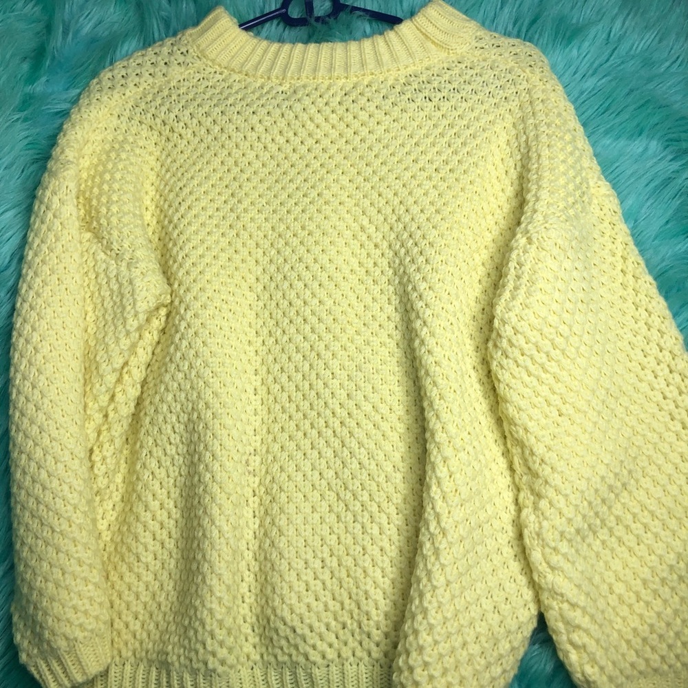 City girl neon yellow sweater